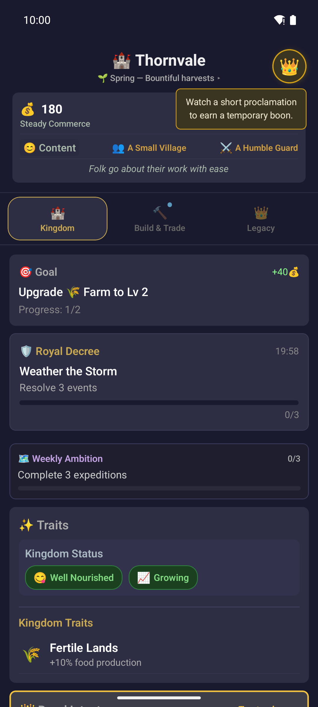 Tiny Kingdom gameplay